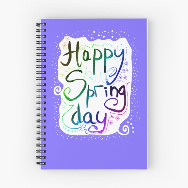 Item preview, Happy Spring Day watercolor lettering | Happy Spring Day aquarelle painting text handlettering designed and sold by lausn.