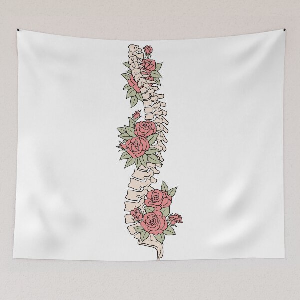 Item preview, Blooming Back Bone With Red Flowers designed and sold by Y0ussefrizk.