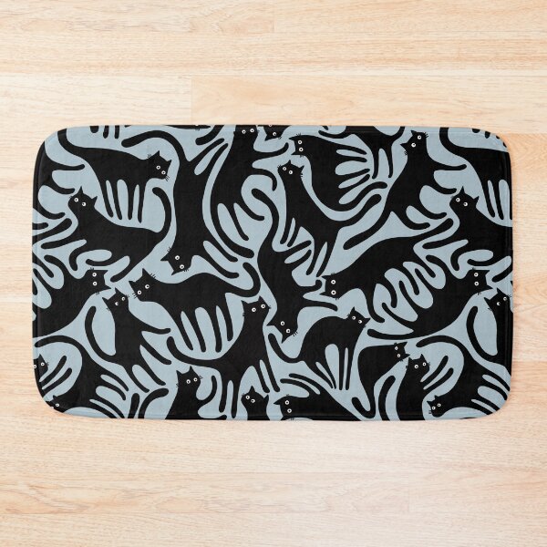 Item preview, Curious Black Cats on Cool Blue designed and sold by littleclyde.