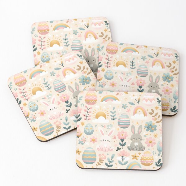 Item preview, Easter-Themed Pattern with Bunnies and Eggs designed and sold by ImagineCorner.
