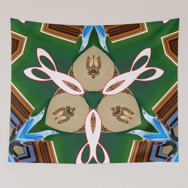Item preview,  **ABSTRACT BLUE BIRDS AND BUTTERFLIES, SING SPRING!** designed and sold by Ralek.