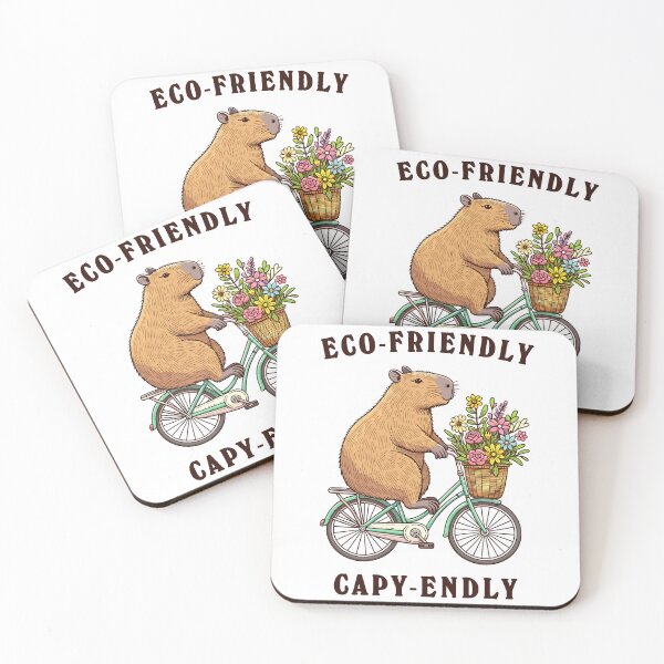 Item preview, Capybara On A Bicycle Eco Friendly designed and sold by CosyTeal.