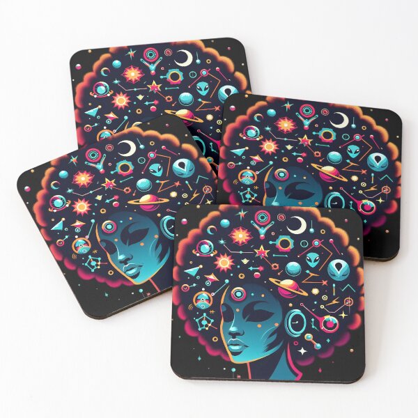 Item preview, Afrofuturism Afro Girl African Art designed and sold by KitonicTees.