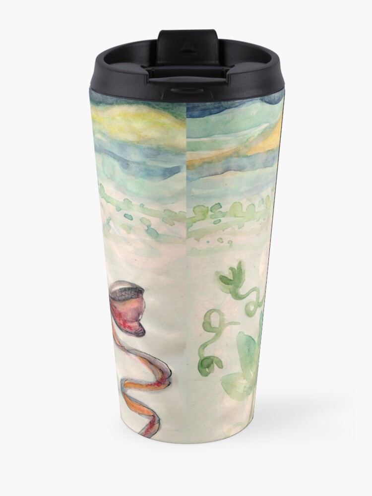 Alternate view of Girl Alone in desert with Bow Meloearth Travel Mug