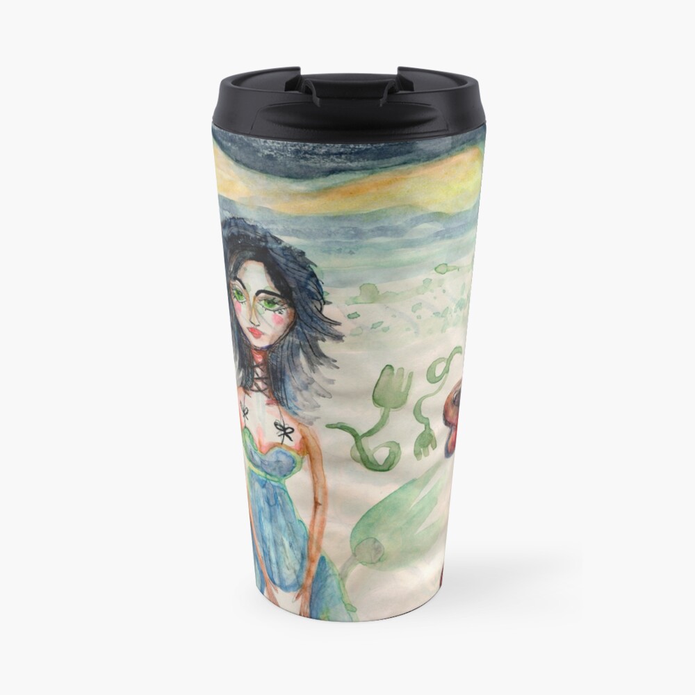 Girl Alone in desert with Bow Meloearth Travel Mug