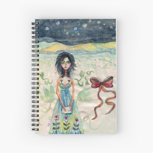 Girl Alone in desert with Bow Meloearth Spiral Notebook