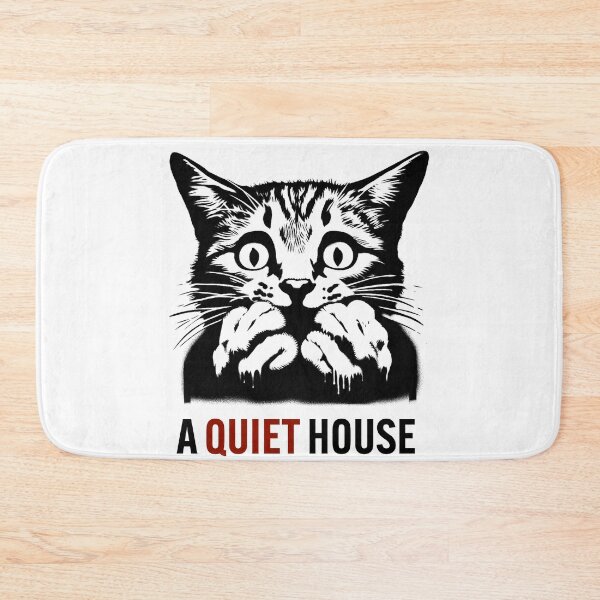 Item preview, A Quiet House - Cat Horror Movie Parody Poster designed and sold by ShobulousStudio.