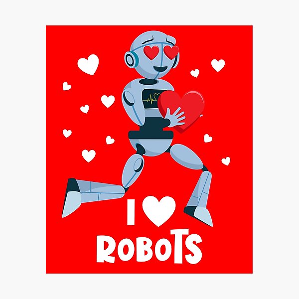 Item preview, I Love Robots Red Heart Robotics Class Engineer Love Robots Gear designed and sold by DynamicDesign.
