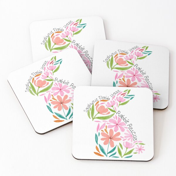 Item preview, Bunny Rabbit Watercolor Flowers designed and sold by swflrabbits.