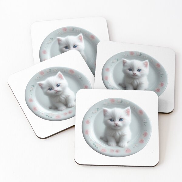 Item preview, Cute white kitten sticker.  designed and sold by Vegasstickers.