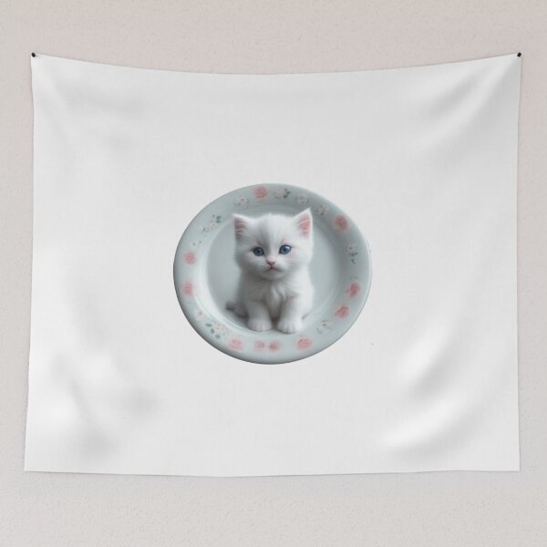 Item preview, Cute white kitten sticker.  designed and sold by Vegasstickers.