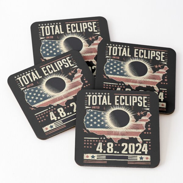 Item preview, Total Solar Eclipse 2024 Totality Phases US American Flag T-Shirt designed and sold by MAPDDesigns.