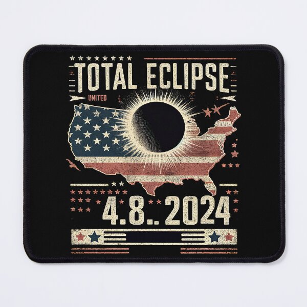 Item preview, Total Solar Eclipse 2024 Totality Phases US American Flag T-Shirt designed and sold by MAPDDesigns.