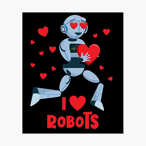 Item preview, I Love Robots Red Heart Robotics Class Engineer Love Robots Gear designed and sold by DynamicDesign.