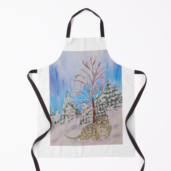 Item preview, Snow leopard on a snowy mountain designed and sold by Kiruthikaarts.