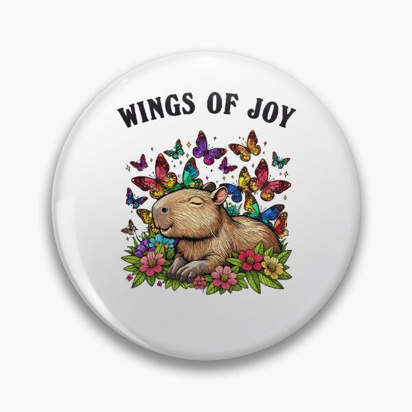 Item preview, Capybara Surrounded By Butterflies Wings Of Joy designed and sold by CosyTeal.