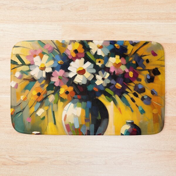 Artikelvorschau, Sonnenbeschienenes Blumen-Ölgemälde, Wandkunst, Zuhause, Schlafzimmer, Dekoration, Wohnzimmer, Wanddekoration, Drucke entworfen und verkauft von naivnoia.