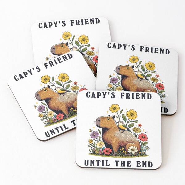 Item preview, Capybara With A Bird Friends Until The End designed and sold by CosyTeal.