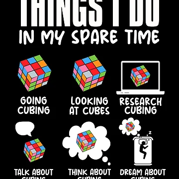 Imagen de la obra Things I Do In My Spare Time Speed Cube Cubing Cuber Gear de DynamicDesign