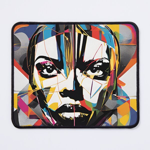 Item preview, Geometric woman face abstract artpiece, reality designed and sold by Coolparrotgirl.