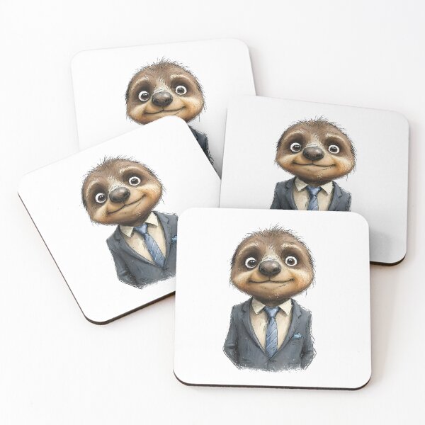 Item preview, Slothful Sophistication: The Suited Sloth CEO's Relaxed Elegance designed and sold by twisted-dot.