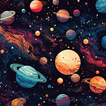 Artwork thumbnail, Beauty galactic pattern by SmileshareShop