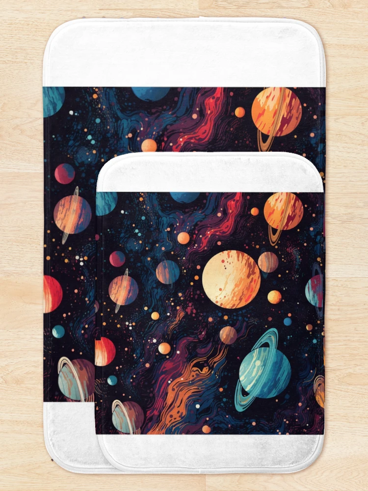Thumbnail 5 of 6, Bath Mat, Beauty galactic pattern designed and sold by SmileshareShop.