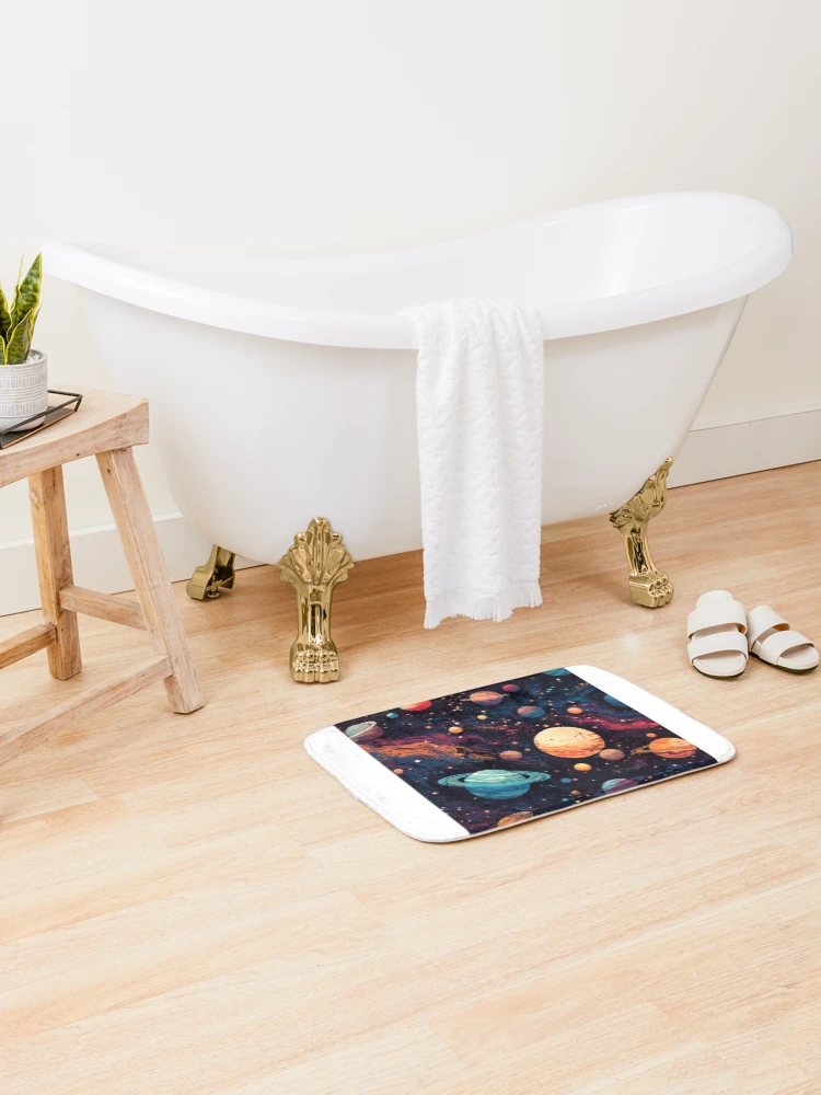 Thumbnail 2 of 6, Bath Mat, Beauty galactic pattern designed and sold by SmileshareShop.