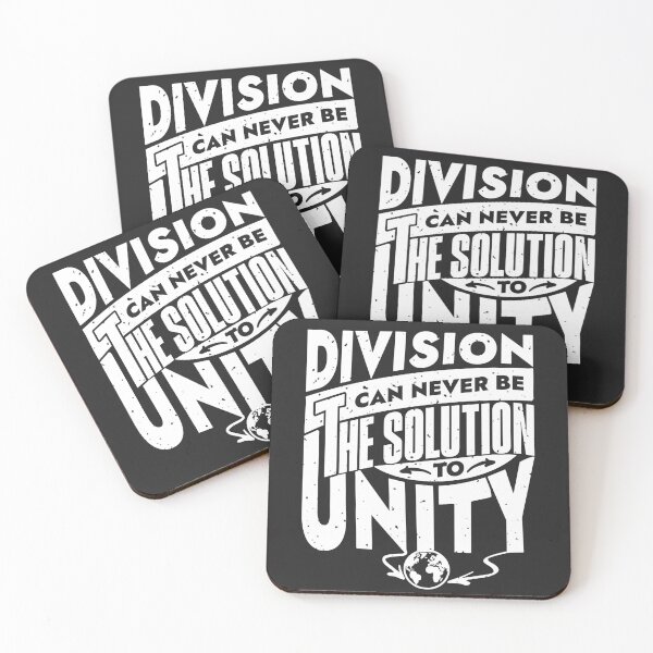 Item preview, "Unity Not Division" - Inspirational Message (Dark) designed and sold by Sir Meow Meow.