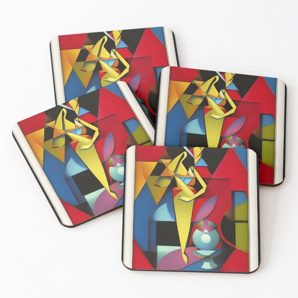 Item preview,   Geometric standing woman abstract artpiece, reality designed and sold by Coolparrotgirl.