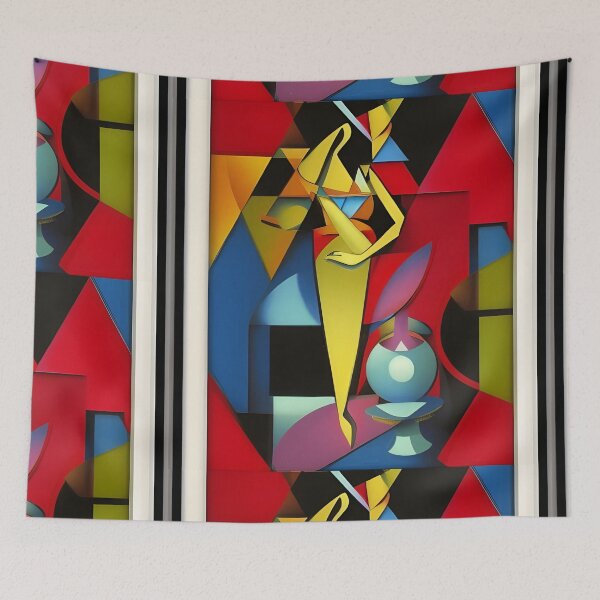 Item preview,   Geometric standing woman abstract artpiece, reality designed and sold by Coolparrotgirl.