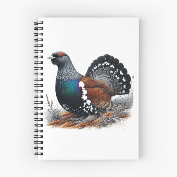 Item preview, Scottish Capercaillie on heather. Pen and Ink designed and sold by EdgyEdgeArt.