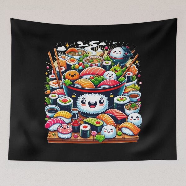 Item preview, Sushi and Japanese Cuisine Fans designed and sold by Kuki-shop.