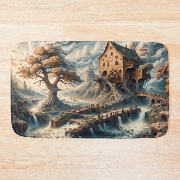 Item preview, Old wooden watermill designed and sold by M-Y-A-R-T-.
