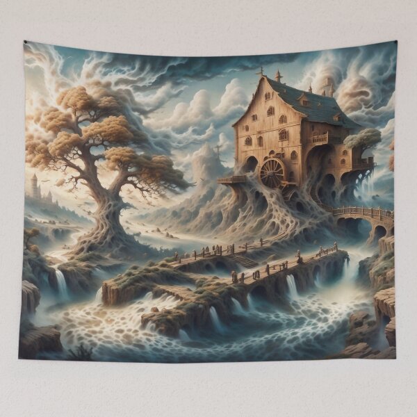 Item preview, Old wooden watermill designed and sold by M-Y-A-R-T-.