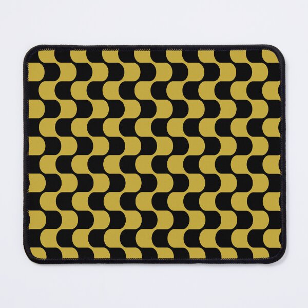 Item preview, Distorted Checkerboard Pattern Gold Black designed and sold by Jeallan Designs.