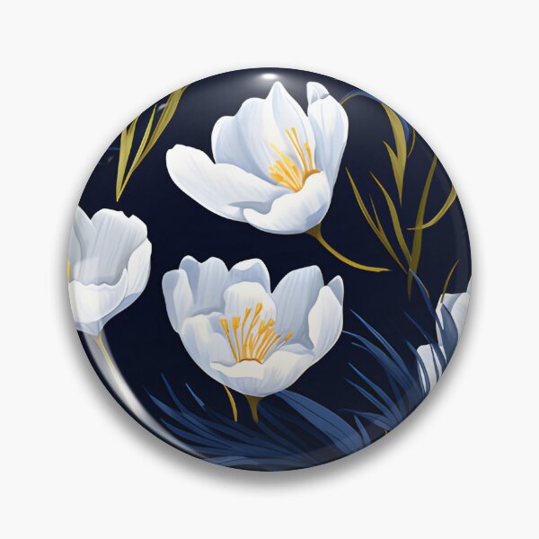 Item preview, White Crocus flower seamless pattern designed and sold by varinchai.