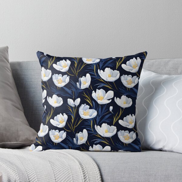 Item preview, White Crocus flower seamless pattern designed and sold by varinchai.