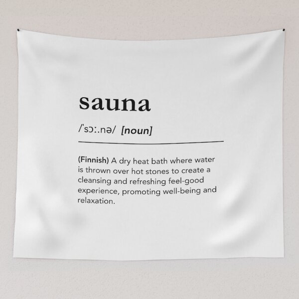 Item preview, Sauna definition, wellness quote, finnish sauna culture, sauna time, sauna lover designed and sold by lagunaklein.