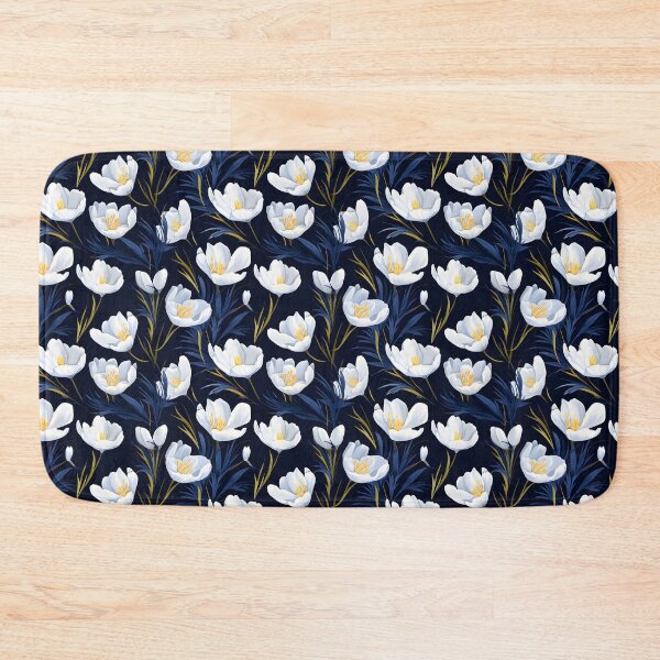 Item preview, White Crocus flower seamless pattern designed and sold by varinchai.