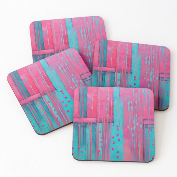 Item preview,  Geometric pink paint abstract artpiece, reality designed and sold by Coolparrotgirl.