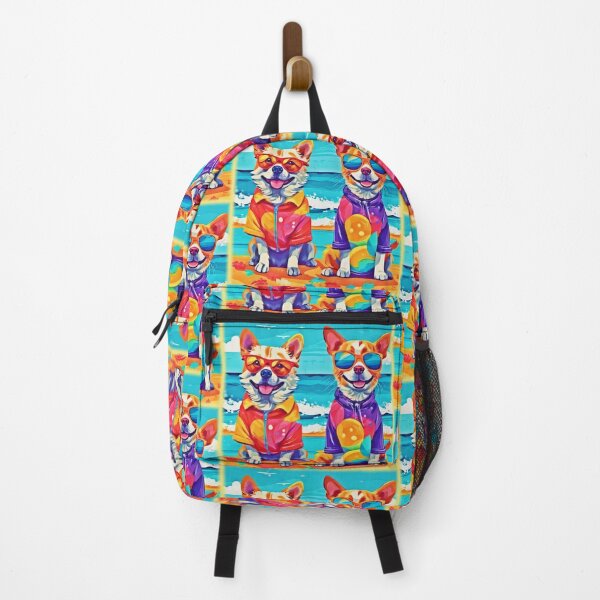 Item preview, Sunny Beach Dogs: Colorful Painting designed and sold by Health And Fitness Posts e-Store.