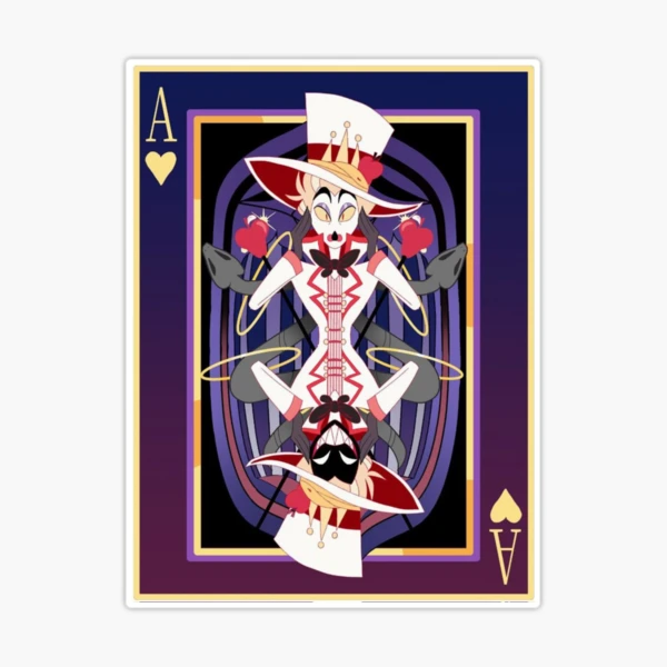Hazbin Hotel Lucifer Poker Card | Sticker
