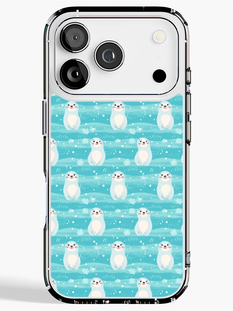 Thumbnail 1 of 5, iPhone Case, Cute seals pattern designed and sold by TrPatternLab.