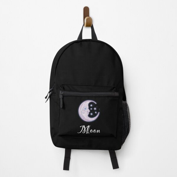 Item preview, White moon in last quarter in vintage style with text, stars and glitter designed and sold by Martapp.