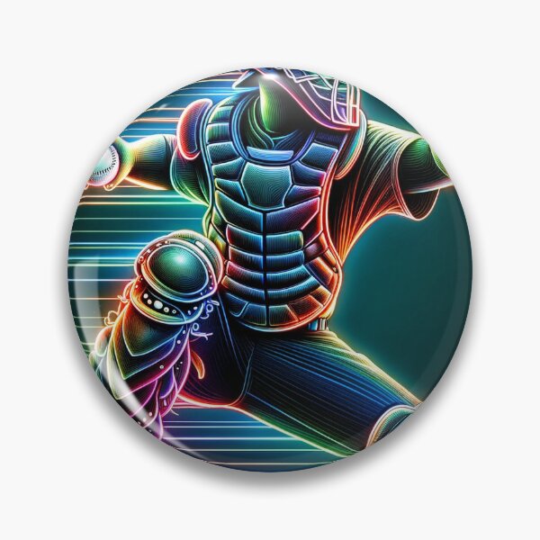 Item preview, Neon Glow Baseball Catcher 1 designed and sold by Urban Cloud Studio.