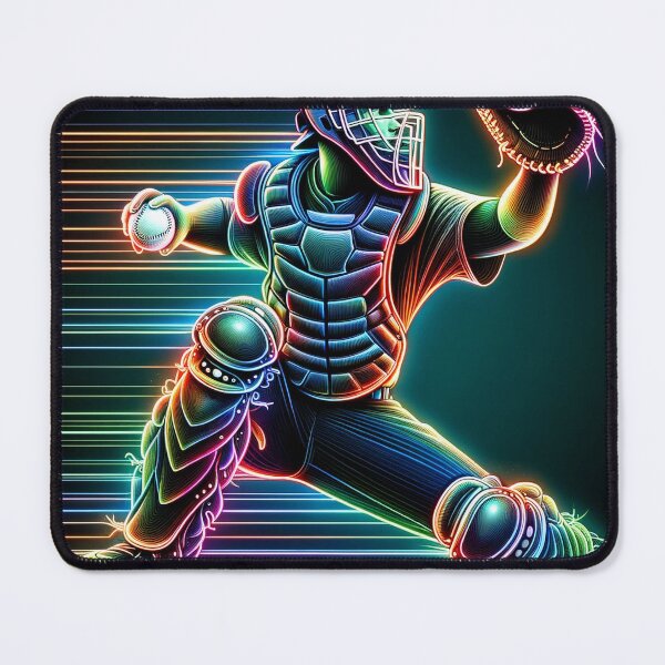 Item preview, Neon Glow Baseball Catcher 1 designed and sold by Urban Cloud Studio.