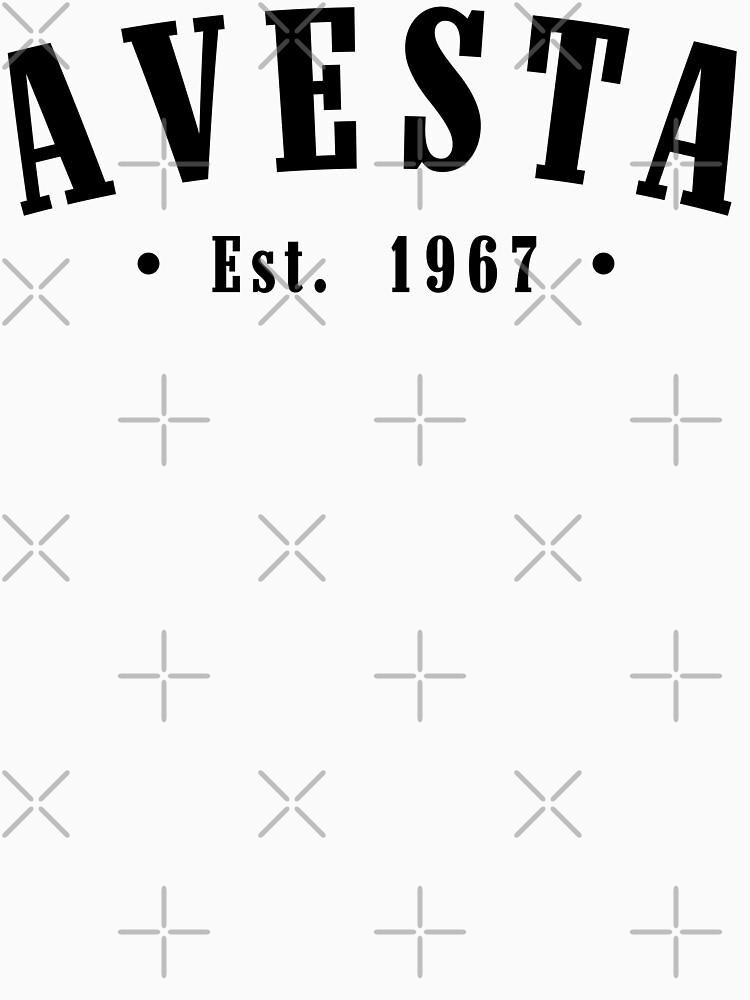Thumbnail 7 of 7, Classic T-Shirt, Avesta Dalarna Sweden Est. 1967 Black Letter Sverige designed and sold by establishedwear.