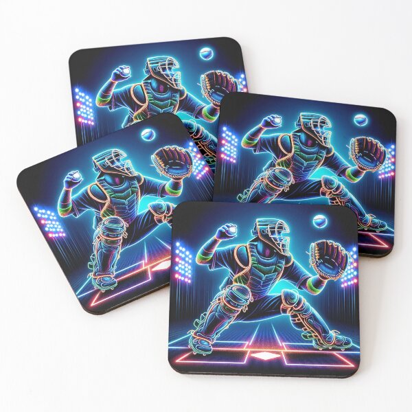 Item preview, Neon Glow Baseball Catcher 2 designed and sold by Urban Cloud Studio.