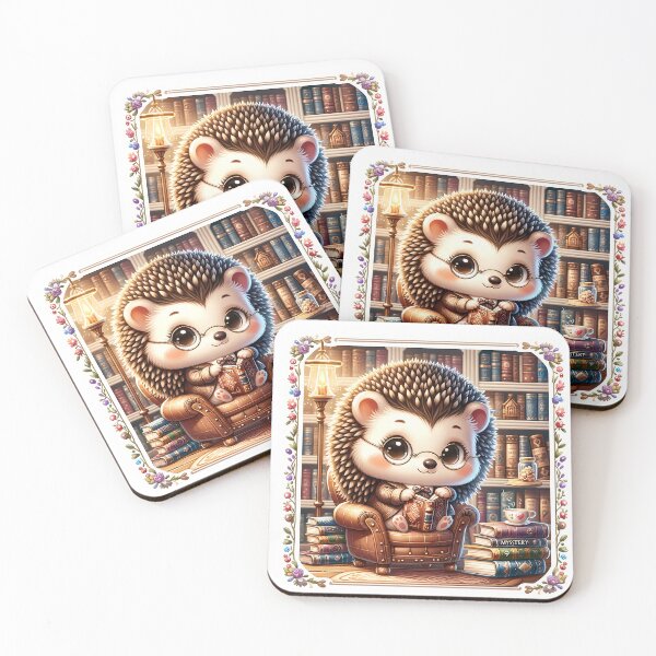 Artikelvorschau, Bookish Hedgehog entworfen und verkauft von TinyTailsGalery.